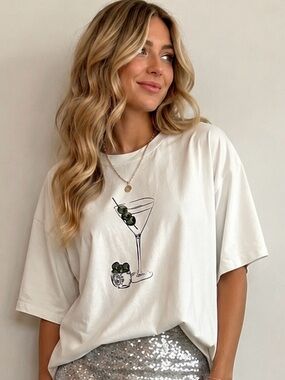 Never Fully Dressed martini Graphic Short Sleeve Tee